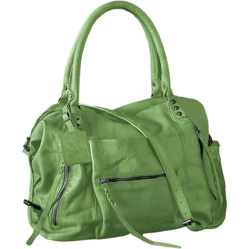 Stylish Women's Vegan Leather Tote Bag with Zipper - Large Capacity & Adjustable Strap