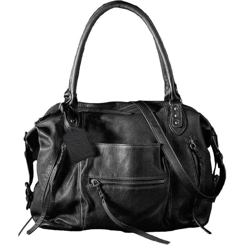 Stylish Women's Vegan Leather Tote Bag with Zipper - Large Capacity & Adjustable Strap