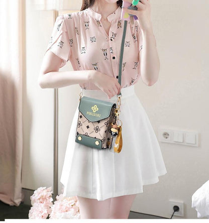Chic and Versatile Crossbody Handbag with Elegant Letter Print and Adjustable Strap
