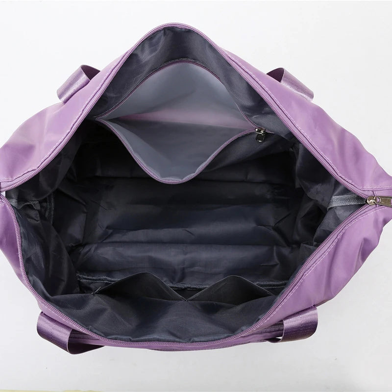 Versatile Foldable Travel Bag - Large Capacity Waterproof Gym Tote with Double Layer Zipper