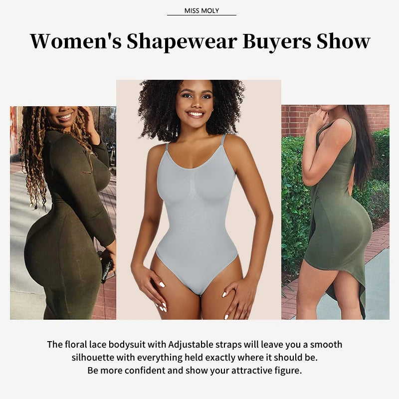 Ultimate Smoothing Shapewear Bodysuit for Women - Faja Full Body Shaper with Thong Design for Comfortable Sculpting and Slimming