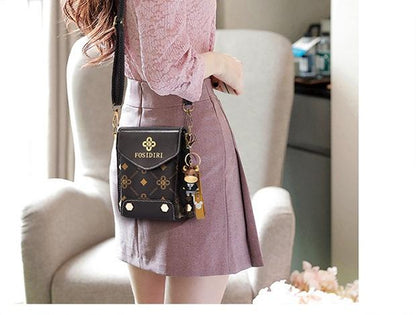 Chic and Versatile Crossbody Handbag with Elegant Letter Print and Adjustable Strap