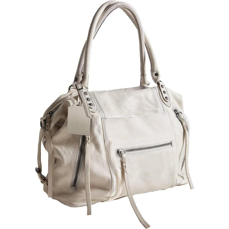 Stylish Women's Vegan Leather Tote Bag with Zipper - Large Capacity & Adjustable Strap