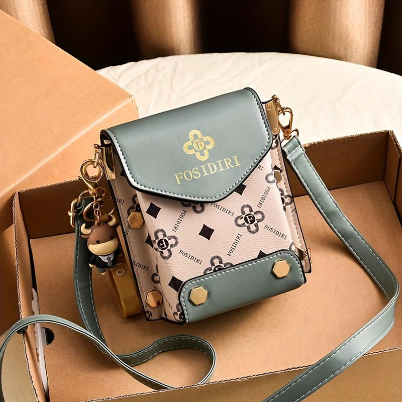 Chic and Versatile Crossbody Handbag with Elegant Letter Print and Adjustable Strap