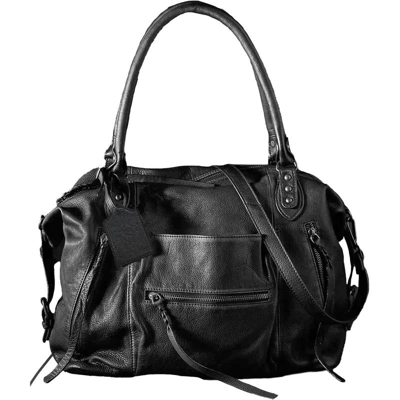 Stylish Women's Vegan Leather Tote Bag with Zipper - Large Capacity & Adjustable Strap